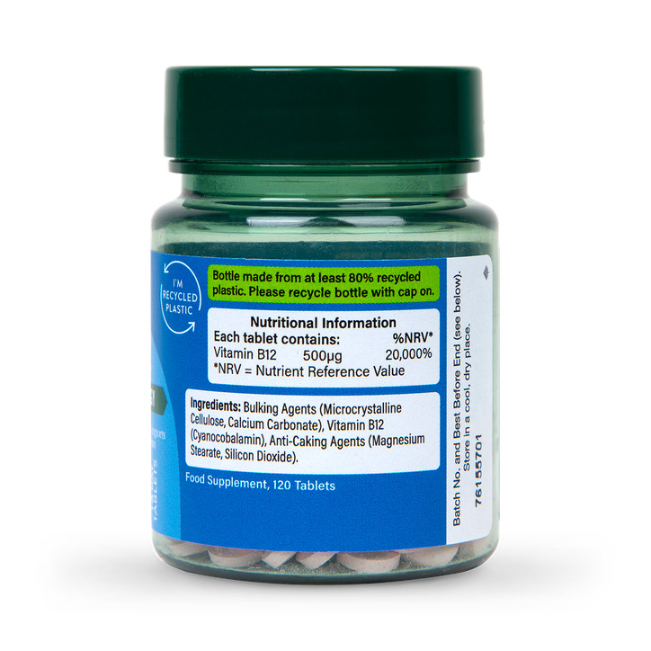 Holland & Barrett Vitamin B12 + Cyanacobalamin 500ug 120 Tablets